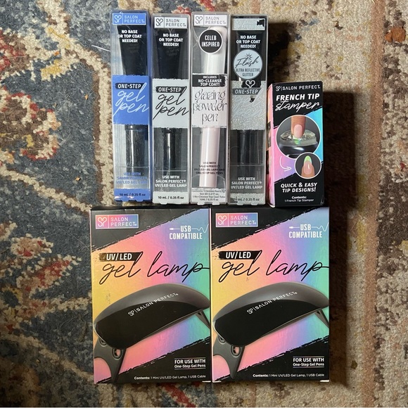 Nail Bundle UV/LED Gel Lamps Glazing Powder One Step Pen Brush Set Decals - Picture 3 of 3